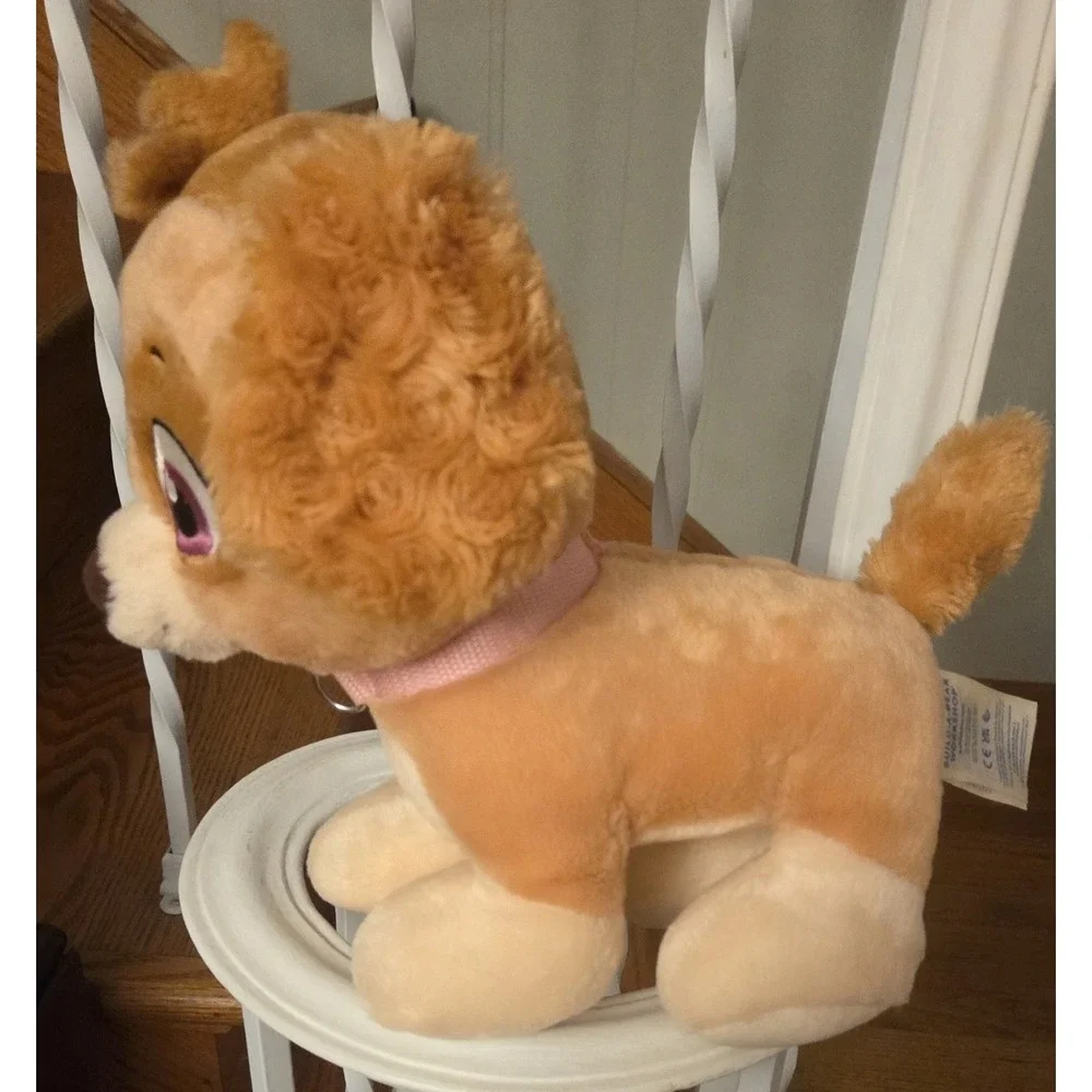 Skye PAW Patrol Dog Plush Build A Bear Workshop Nickelodeon Pink Eyes Collar EUC